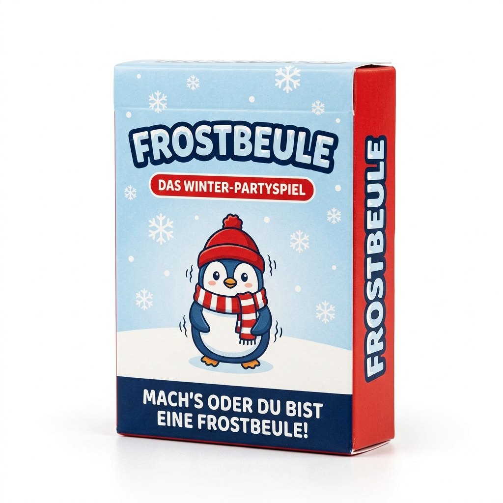 FROSTBEULE – Das Winter-Partyspiel: Schachtel in Schrägansicht (Abbildung ähnlich)